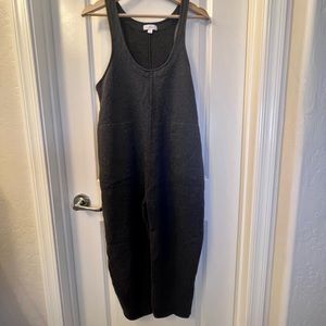 Grey fleece jumpsuit